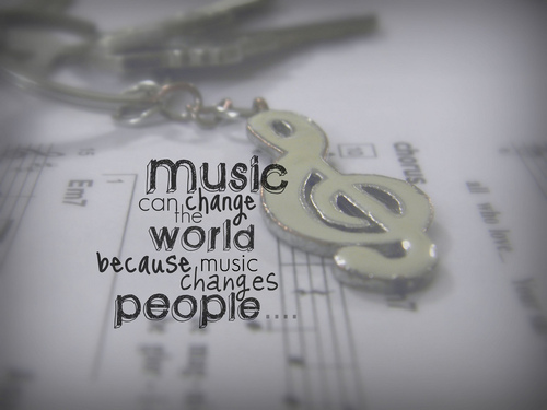 music can change the world banner